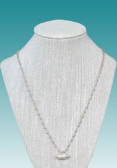 Silver tulsi smaller neck beads with kavacha